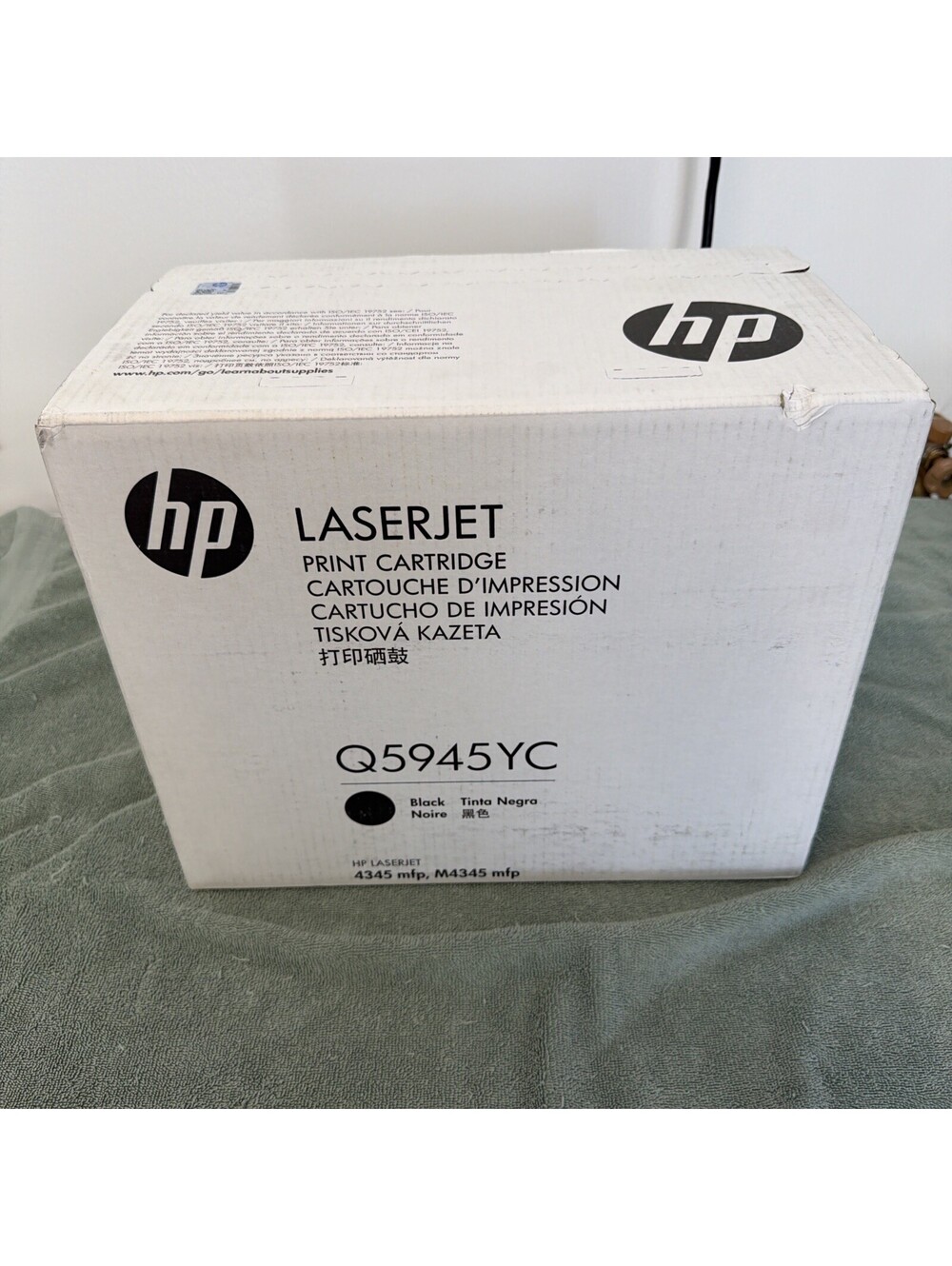 HP Q5945YC Black 45A Original Toner 23,500 Pages LaserJet MFP 4345 Sealed New!